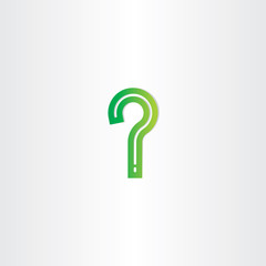 green question mark stylized vector