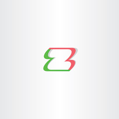 letter z green red vector logo element design