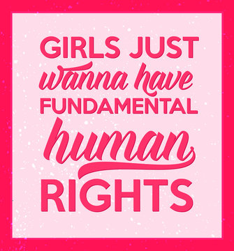 Feminism quote: girls just wanna have fundamental human rights