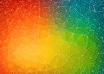 Poster Im Rahmen Abstract 2D geometric colorful background © igor_shmel