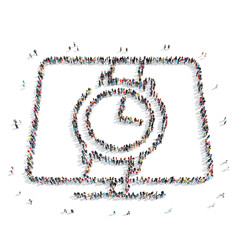 people  shape  monitor clock