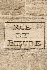 París, Francia, letrero de una calle