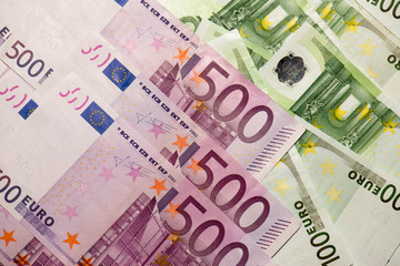 Euro money banknotes background