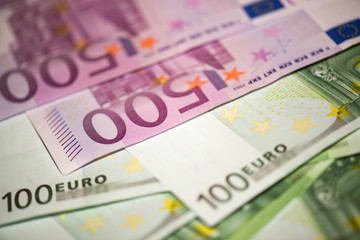 Euro money banknotes background