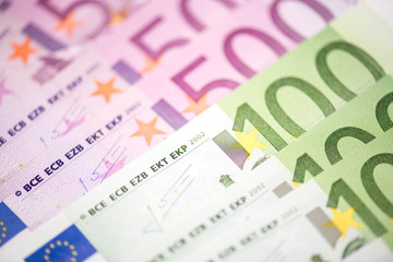 Euro money banknotes background