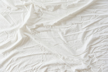 White Wrinkled Fabric Texture