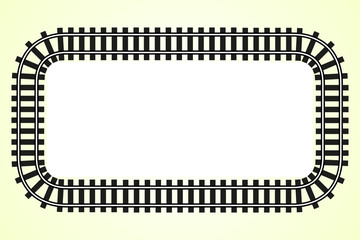 locomotive railroad track frame rail transport background with place for text