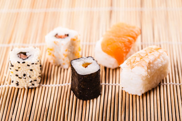 Sushi in a sunny day