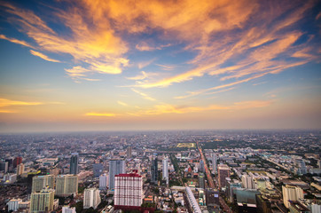 Naklejka na ściany i meble Cityscape of bangkok city