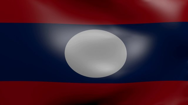 laos strong wind flag