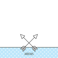 Bow arrows icon. Hunting sport equipment sign.