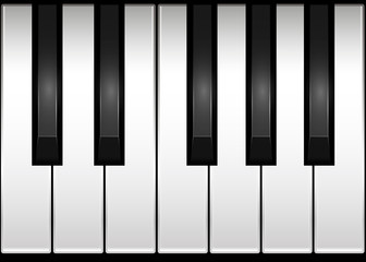 Naklejka premium Piano keyboard. One octave. Vector illustration.