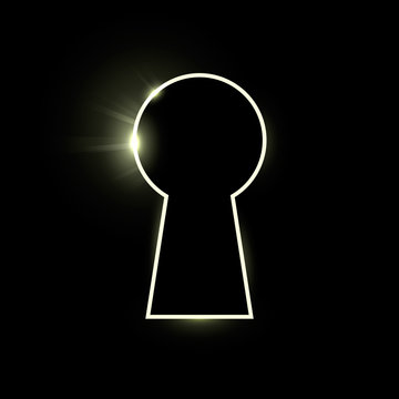 Vector illustration of keyhole silhouette.