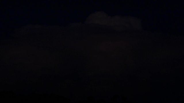 Lightning bolts illuminate the night sky, Time Lapse, 4K