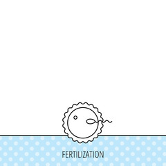 Fertilization icon. Pregnancy sign.