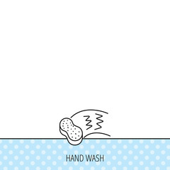 Hand wash icon. Cleaning sponge sign.