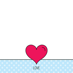 Love heart icon. Life sign.