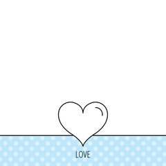 Love heart icon. Life sign.