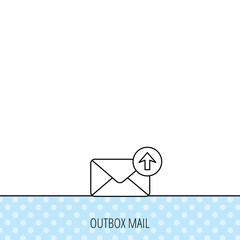 Mail outbox icon. Email message sign.