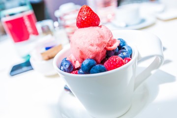 Ice Cream with Fruits