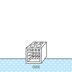 Oven icon. Electric stove sign.