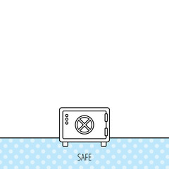 Safe icon. Money deposit sign.