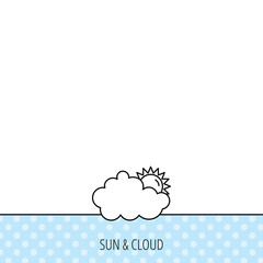 Sunny day icon. Summer sign.