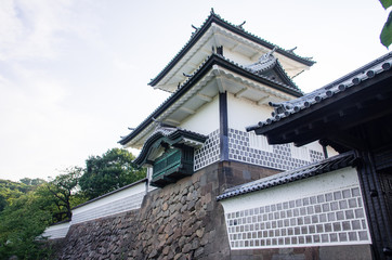 Fototapeta na wymiar 金沢城 石川門と櫓