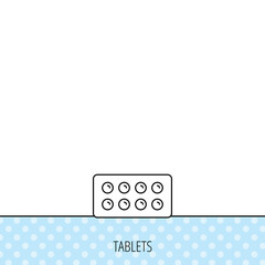 Tablets icon. Medical pills sign.