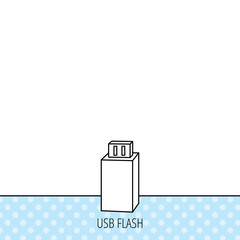 USB drive icon. Flash stick sign.