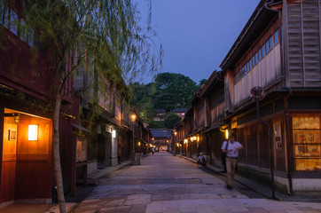 Obraz premium Dystrykt Kanazawa Higashi Chaya