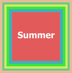 word Summer on abstract background