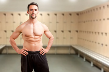 Obraz premium Fit Man Standing With Arms At His Waist