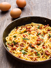 rustic italian  spaghetti carbonara