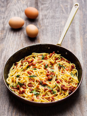 rustic italian  spaghetti carbonara