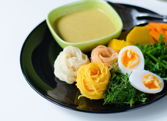 fermented Rice Flour Noodles /kanom jeen