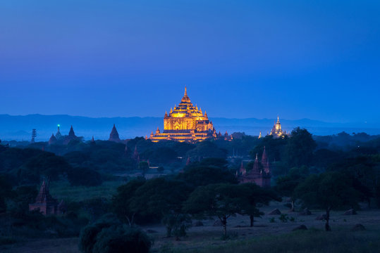 twilight in Bagan