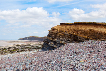 Obraz premium fossilreiche Küstenlandschaft nahe Kilve, Somerset, England