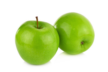 green apples isolated on white background