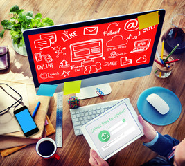 Social Media Social Networking Technology Connection Concept