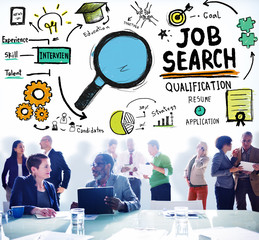 Job Search Qualification Resume Recruitment Hiring Application C