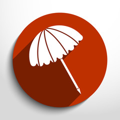 Vector beach umbrella icon