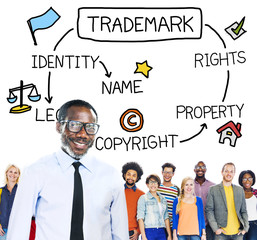 Naklejka premium Trademark Copyright Identity Branding Product Concept