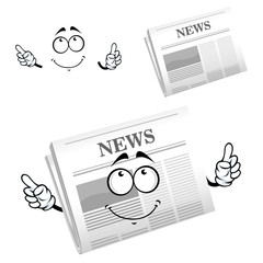 Cartoon weekly newspaper with header