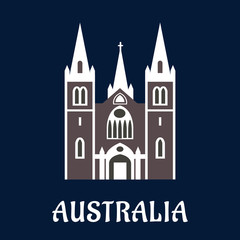 Australian cathedral church flat icon