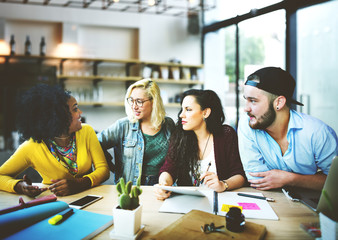 Diverse People Office Brainstorming Concept