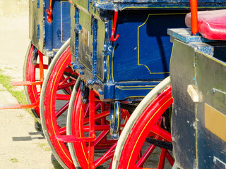 Detail of a  horse-drawn carriage