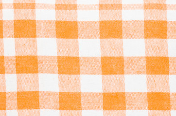 checkered orange and white kitchen towel background
