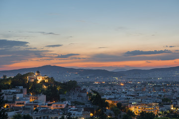 Fototapeta na wymiar Sunset at Athens