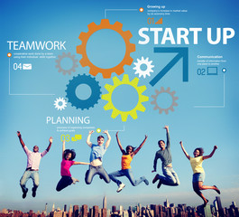 Startup Goals Growth Success Plan Business Concept